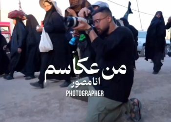 عکاسی عجیب در مسیر پیاده روی اربعین