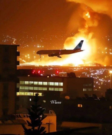 فرودگاه بیروت در شبی که گذشت + عکس