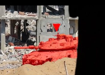 انهدام تانک مرکاوا اسرائیلی با بمبی قوی در تل الزعتر + فیلم