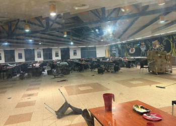 وضعیت سالن غذاخوری تیپ گولانی بعد از حمله حزب‌الله + تصاویر