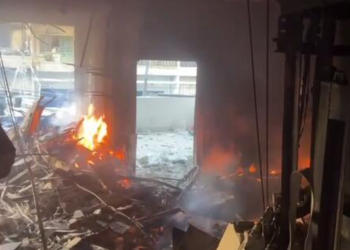 آثار حمله اشغالگران به منطقه برج البراجنه در ضاحیه + فیلم