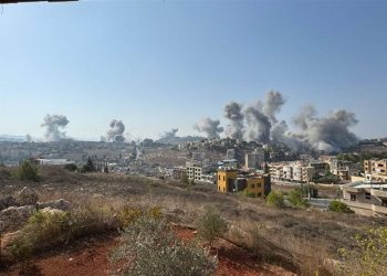 حملات شدید رژیم اسرائیل به شهر «النبطیه» لبنان + فیلم