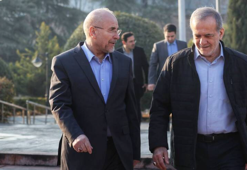 استقبال قالیباف از پزشکیان در بهارستان + عکس