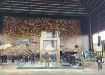 گل‌آرایی محل تدفین شهید نصرالله