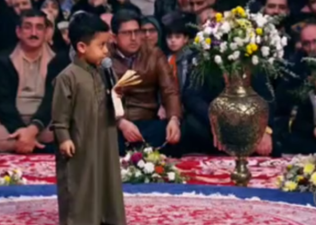 بانمک‌ترین مداح کوچولو در حسینیه معلی + فیلم