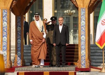 استقبال پزشکیان از امیر قطر در سعدآباد