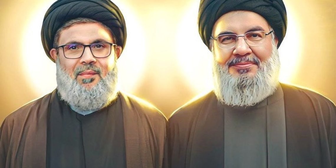 قرائت پیام رهبر انقلاب در مراسم تشییع شهیدان نصرالله و صفیالدین