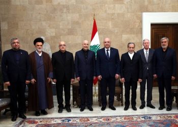 دیدار عراقچی و قالیباف با رئیس جمهور لبنان