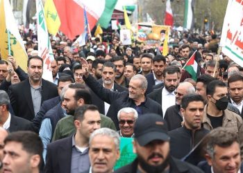 حضور پزشکیان در راهپیمایی روز قدس