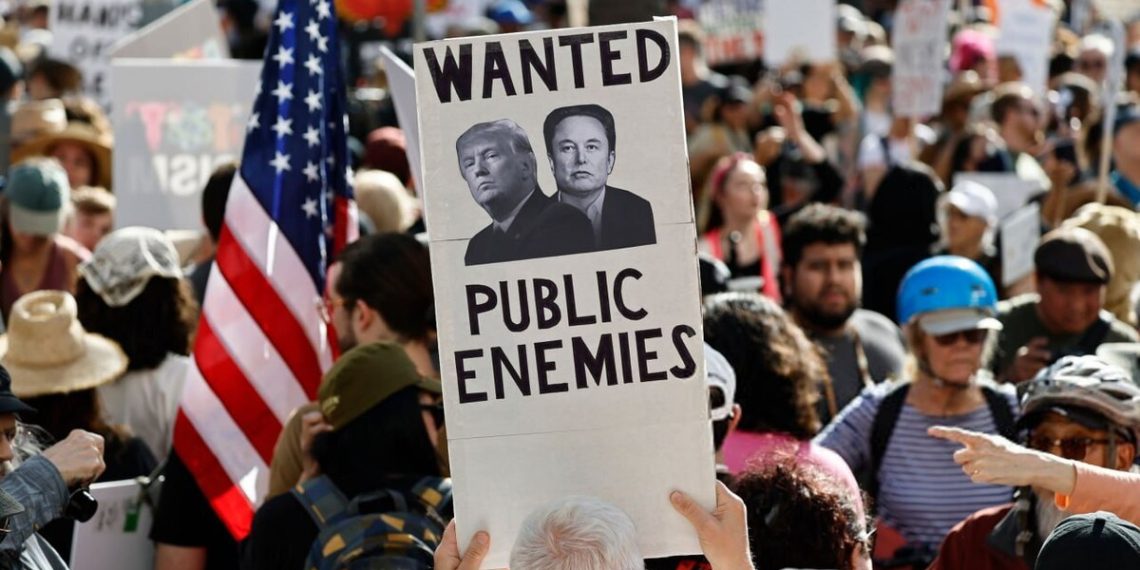 اعتراض سراسری آمریکایی‌ها علیه ترامپ و ماسک