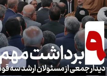 ۹ برداشت مهم در دیدار رهبر انقلاب با جمعی از مسئولان ارشد سه قوه
