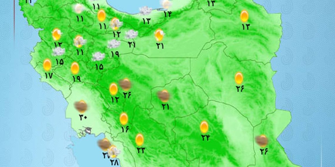 بارش باران در نقاط مختلف کشور/ افزایش دما از فردا