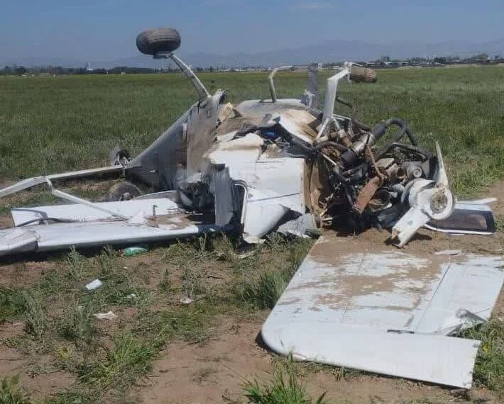 سقوط هواپیمای آموزشی در فرودگاه قزوین؛ دو نفر مصدوم شدند