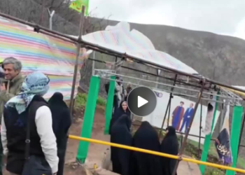 حضور خانواده شهید رئیسی در محل سقوط بالگرد + فیلم