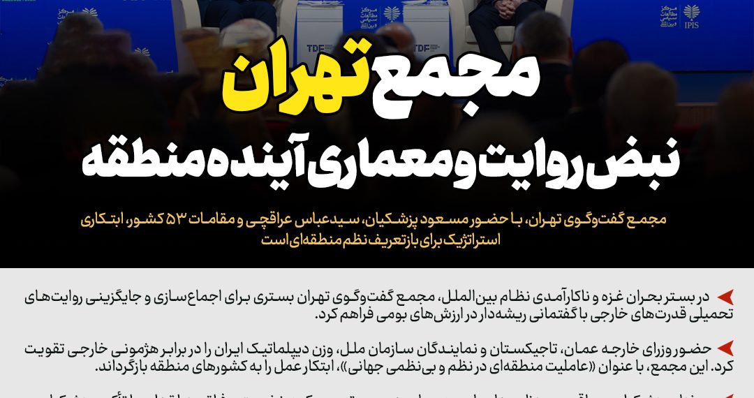 روزنامه | مجمع تهران نبض روایت و معماری آینده منطقه