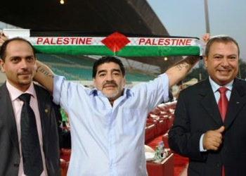 سنگ تمام شهر مارادونا برای فلسطین