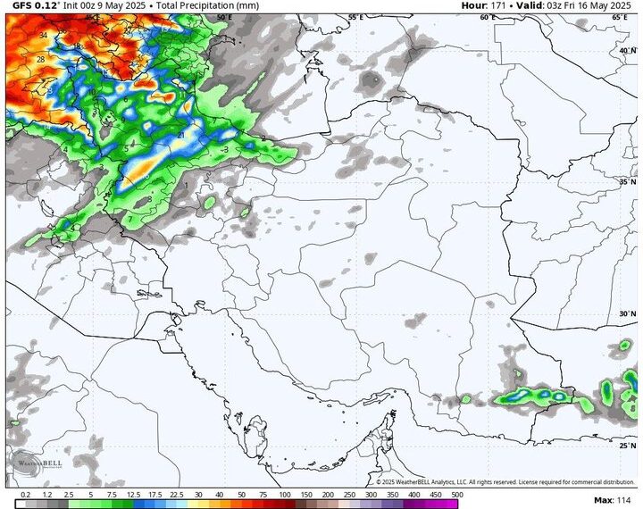 پیش‌بینی بارش‌های رگباری و وزش باد شدید در چندین استان کشور