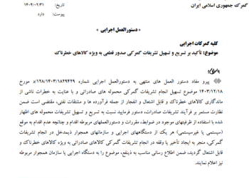 دستور فوری گمرک برای ترخیص کالاهای خطرناک از بنادر +سند