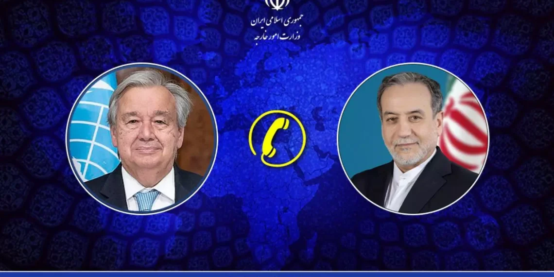 گفتگوی تلفنی وزیر امور خارجه با دبیرکل سازمان ملل متحد