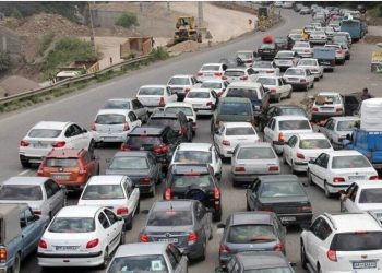 ترافیک سنگین در جاده هراز و چالوس