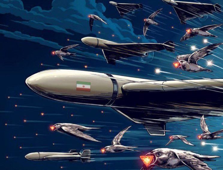 پوستر ویژه دفتر آیت الله خامنه‌ای همزمان با آغاز عملیات وعده صادق ۳