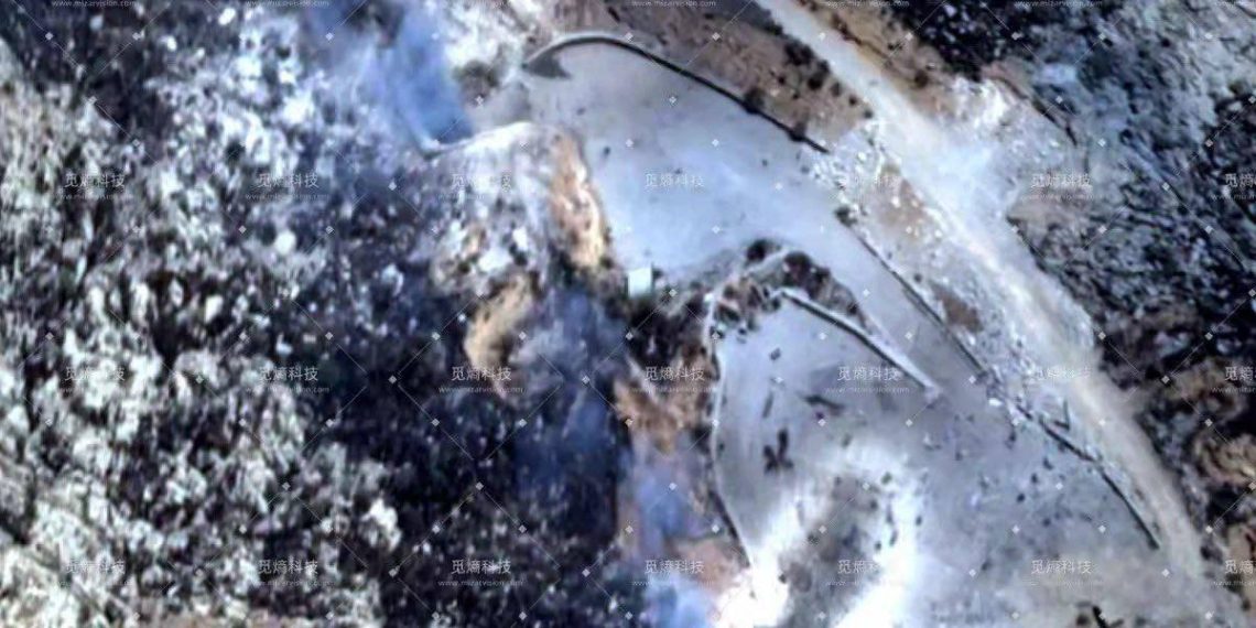 تصاویر ماهواره‌ای از تخریب پایگاه موشکی کرمانشاه